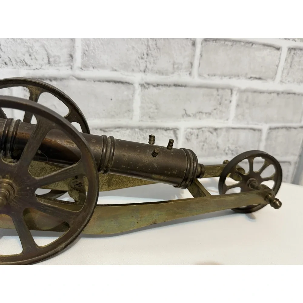 Vintage Solid Brass Miniature Cannon Model 15